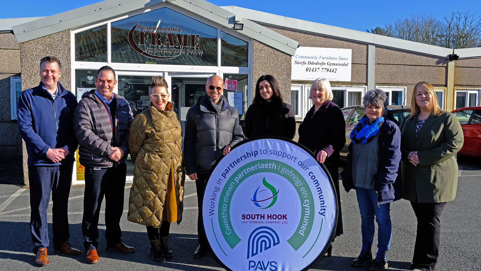 Visiting the team at FRAME, viewing their work in providing upcycled furniture to families in need