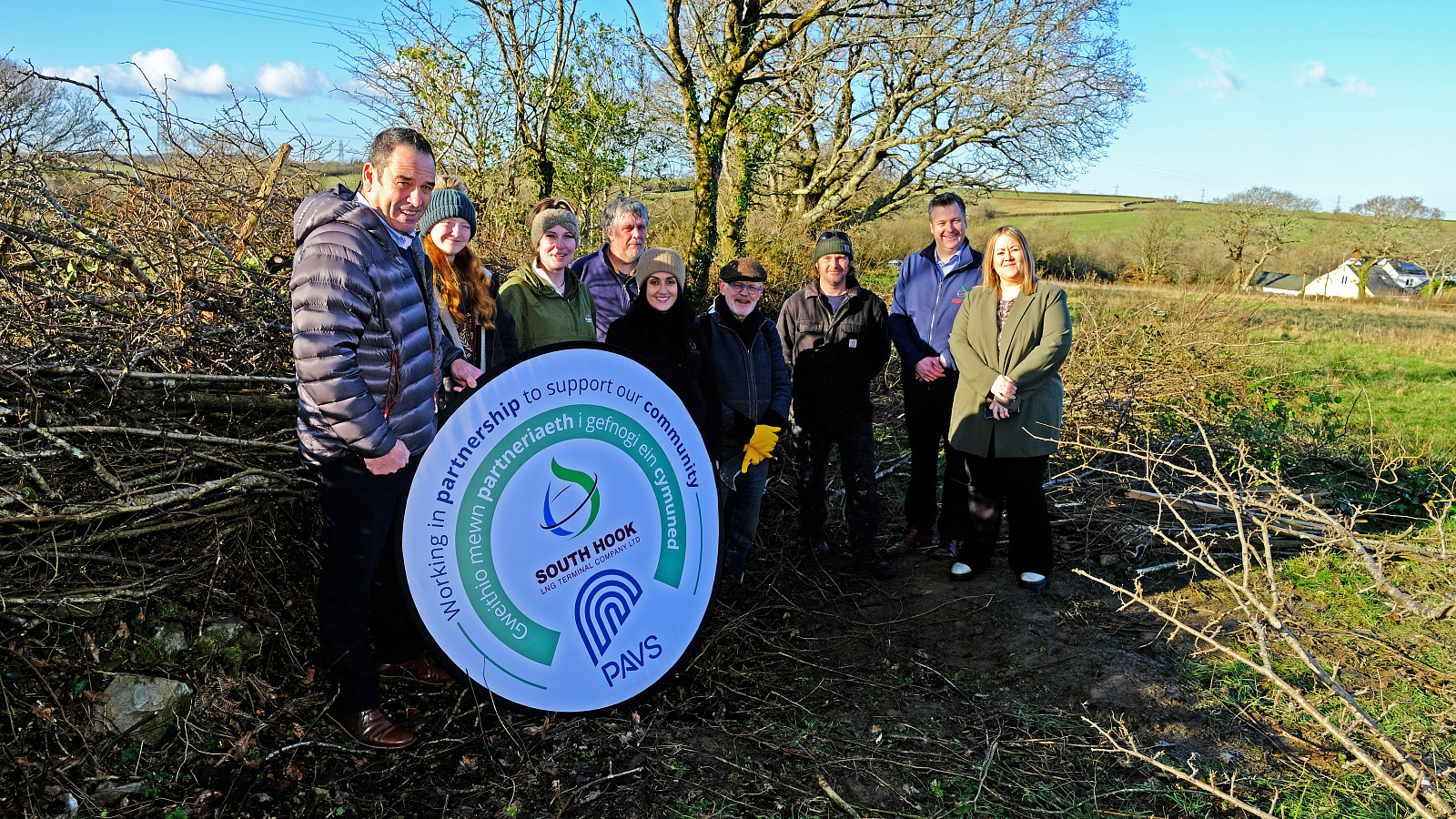 Visiting the team at Redberth Croft CIC, following support for an environmental project